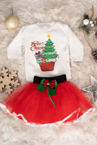 Compleu 2 piese fetite Merry Christmas - Img 1