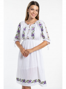 Rochie dama cu model traditional mov - Img 3