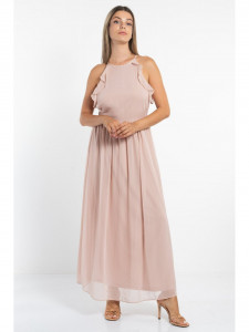 Rochie dama lunga cu volanas la maneca - Img 1