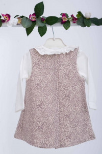 Rochie eleganta tip sarafan cu insertii argintii si bluza alba - Img 4