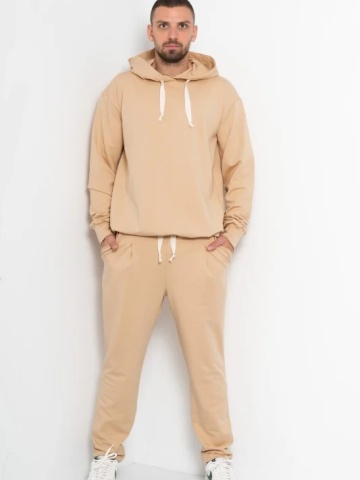 Trening barbat COZY CUSTOM Oversize WKND Bej - Img 1