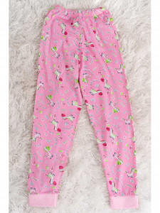 Pijama din bumbac roz cu zebra - Img 3