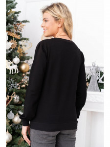 Bluza Dama Maneca Lunga Negru model Pinguin - Img 2