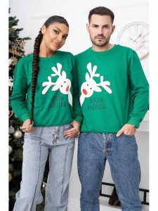 Bluza Dama Verde cu Maneca Lunga bumbac model Rudolf - Img 3