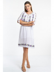 Rochie dama cu model traditional mov - Img 4