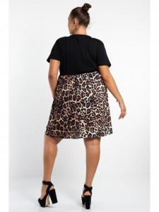 Rochie dama marimi mari model animal print bumbac - Img 4