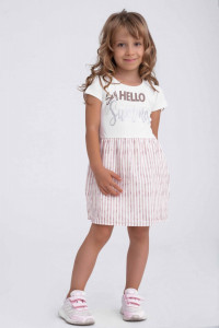 Rochie din bumbac alb Hello Summer - Img 1