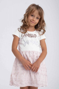 Rochie din bumbac alb Hello Summer - Img 4