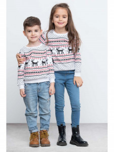 Bluza copil Carols alb - Img 1