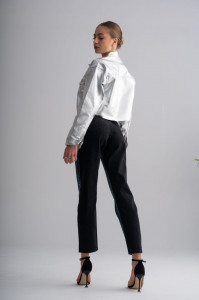 Metallic Blue Black Jeans - Img 3