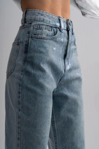 Metallic Blue Jeans
