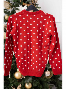 Pulover de Craciun Copii Maneca Lunga Rosu model Christmas Santa - Img 2