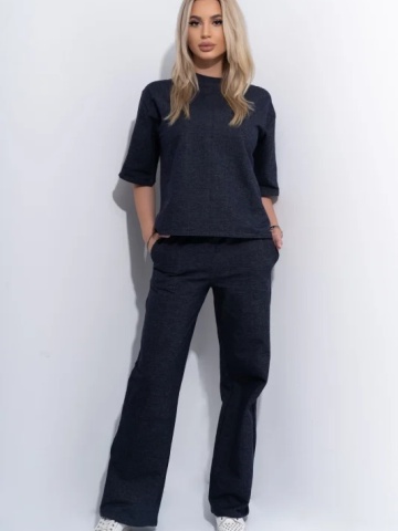 Trening CUSTOM Jeans Oversize WKND Flowers Basic - Img 1