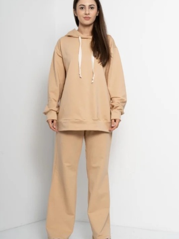 Trening dama COZY CUSTOM Oversize WKND bej Oversize-slim - Img 1