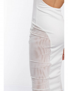 Rochie dama alba cu model abstract - Img 6
