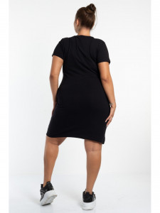 Rochie dama marimi mari neagra imprimeu - Img 4