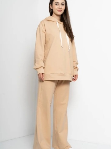 Trening dama COZY CUSTOM Oversize WKND bej Oversize-slim - Img 2