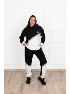Trening din bumbac alb pentru dama marimi mari Design Hommes