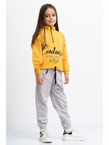 Trening fetite model couture galben mustar - Img 1