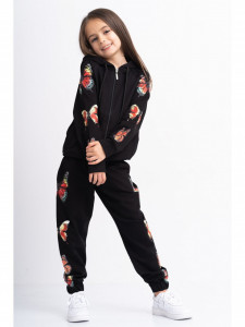 Trening pentru Copii din Bumbac Negru Model Butterfly - Img 1