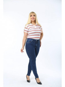 Blugi dama marimi mari Calisa navy - Img 2