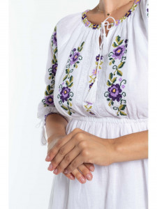 Rochie dama cu model traditional mov - Img 6