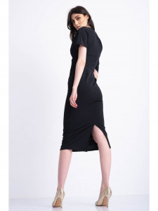 Rochie dama neagra cu umar lasat - Img 5