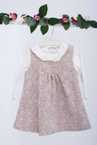 Rochie eleganta tip sarafan cu insertii argintii si bluza alba - Img 1