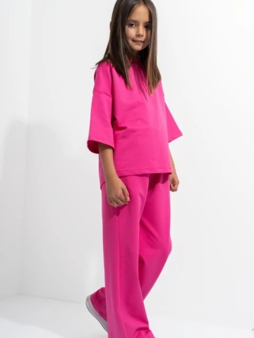 Trening Fete CUSTOM Fucsia Oversize WKND Flowers basic-evazat
