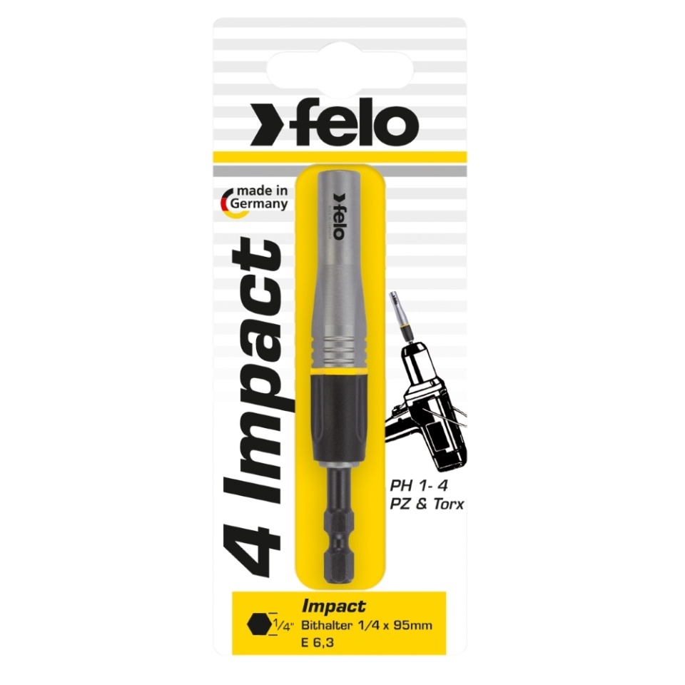 Adaptor portbit IMPACT, Felo, prindere E6.3, 95mm, Blister - Img 1
