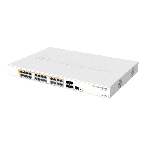Cloud Router Switch 24 x Gigabit PoE+ Out 450W, 4 x SFP+ 10Gbps - Mikrotik CRS328-24P-4S+RM