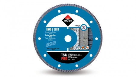 Disc diamantat pt. materiale foarte dure 125mm, TSA 125 Pro - RUBI-31953