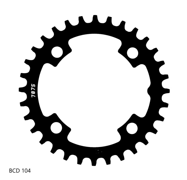 Foaie Angrenaj SUNRACE 32T-BCD104 Aluminiu