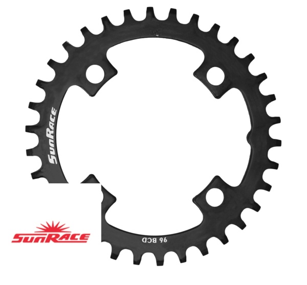 Foaie Angrenaj SUNRACE CRMS66 Metal 22T Negru BCD 64