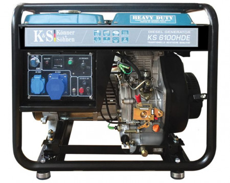 Generator de curent 5.5 kW diesel - Heavy Duty - Konner & Sohnen - KS-6100DE-HD