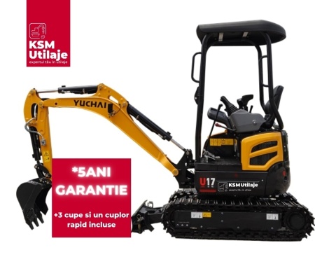 Mini excavator KSM U17 STAGE 5 Greutate operațională 1800 kg