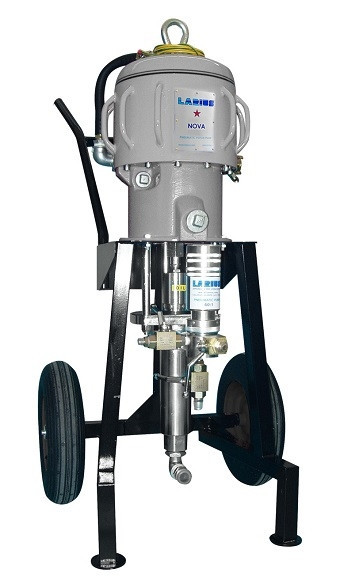 Pompa de vopsit / zugravit AIRLESS Industriala cu Carucior - Complet Echipata - 14L/min - Larius Nova SS 45:1