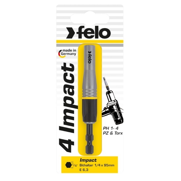 Adaptor portbit IMPACT, Felo, prindere E6.3, 95mm, Blister - Img 1