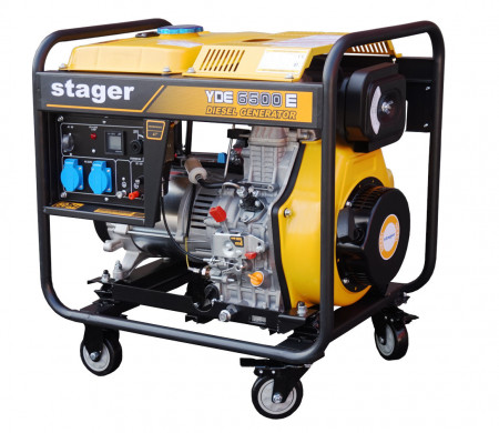 Generator open frame 4.5kW, monofazat, diesel, pornire la cheie Stager YDE6500E