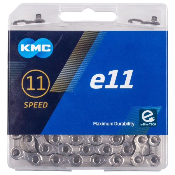 Lant E-Bike KMC "E11-Silver" 11 viteze 122 zale