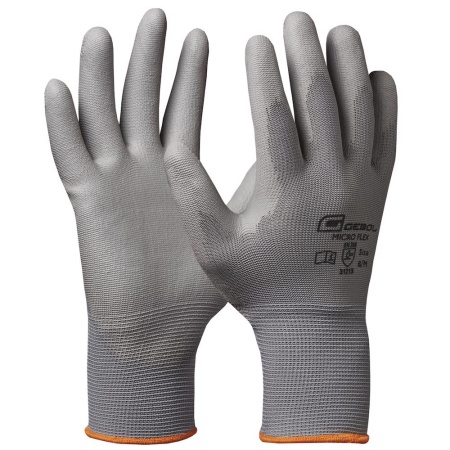 Manusi de protectie Micro Flex, din poliester, acoperire din poliuretan, uz profesional, marimea 11/XXL