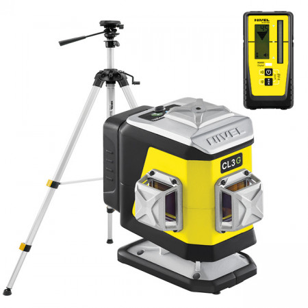 Nivela laser verde in cruce Nivel System CL3G cu trepied SJJM1EX receptor RD800
