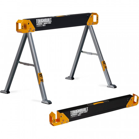 Set doua mese de santier cu picioare reglabile ToughBuilt TB-C550-2, 100% otel, max 1000 kg, 105.5cm