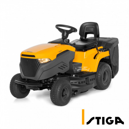 Tractor tuns gazon Stiga Estate 384 M cos colector 200L, 7,8 CP, latime taiere 84 cm