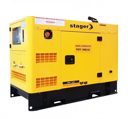Generator insonorizat Stager YDY18S3-E, diesel, trifazat, 16kVA, 23A, 1500rpm