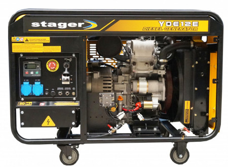 Generator de curent monofazat Stager YDE12E, open frame 10kW, diesel, pornire la cheie