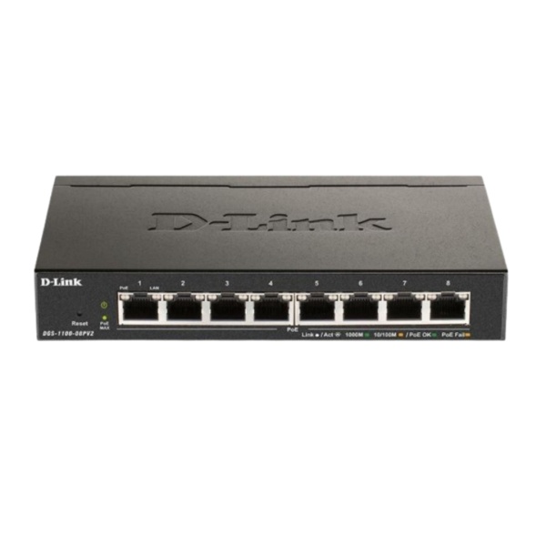 Switch 8 porturi 16 Gbps cu management D-Link DGS-1100-08V2