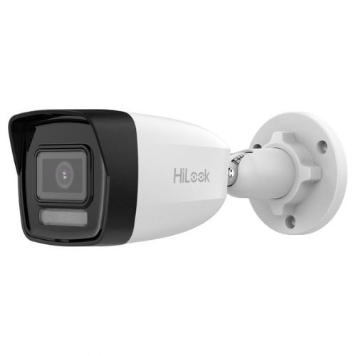 Camera IP Hikvision HiLook 4MP, Lentila 2.8mm, iluminare duala 30m, microfon, PoE, IP67, metal si plastic - IPC-B140HA-LU