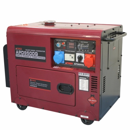 Generator de curent insonorizat AiPower APD9500QFA putere maxima 6,5 kW 230/400V Diesel AVR