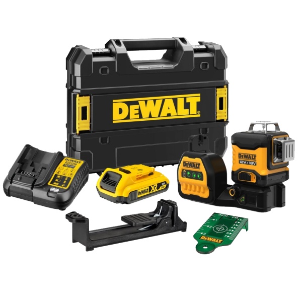 Nivela laser DeWalt DCE089D1G18 cu acumulator 18V – laser verde 360°